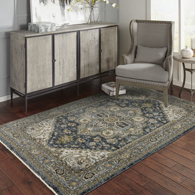 Aberdeen 1144Q Blue/ Taupe Traditional Area Rug by Oriental Weavers