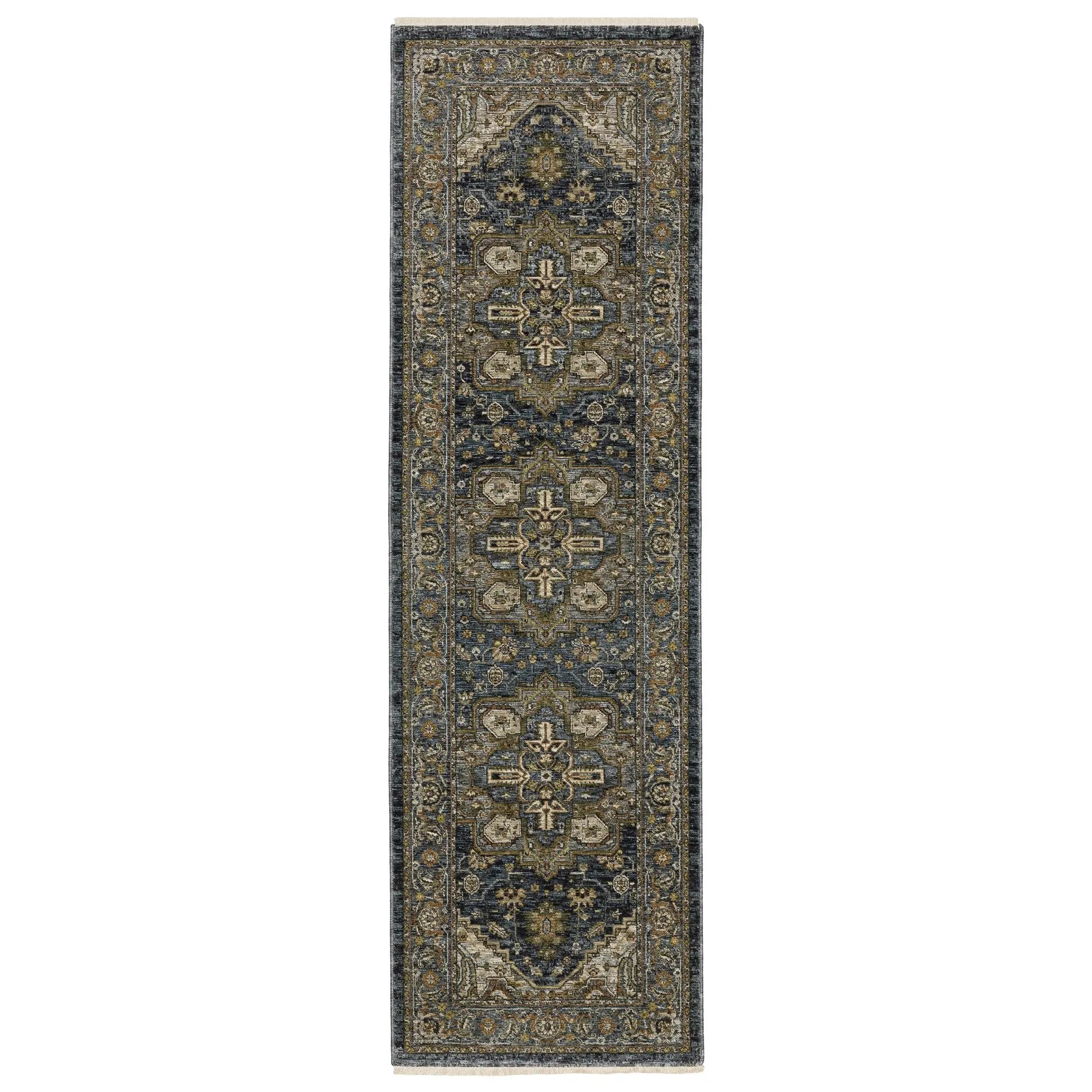 Aberdeen 1144Q Blue/ Taupe Area Rug by Oriental Weavers
