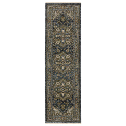 Aberdeen 1144Q Blue/ Taupe Traditional Area Rug by Oriental Weavers