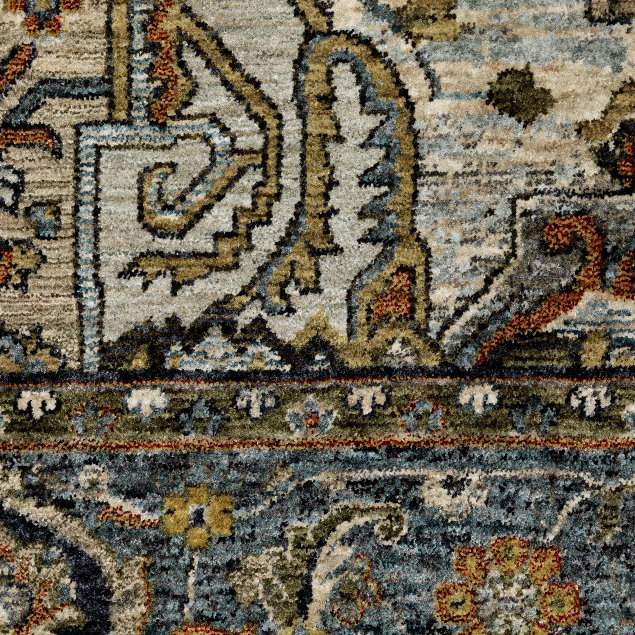 Aberdeen 1144Q Blue/ Taupe Area Rug by Oriental Weavers
