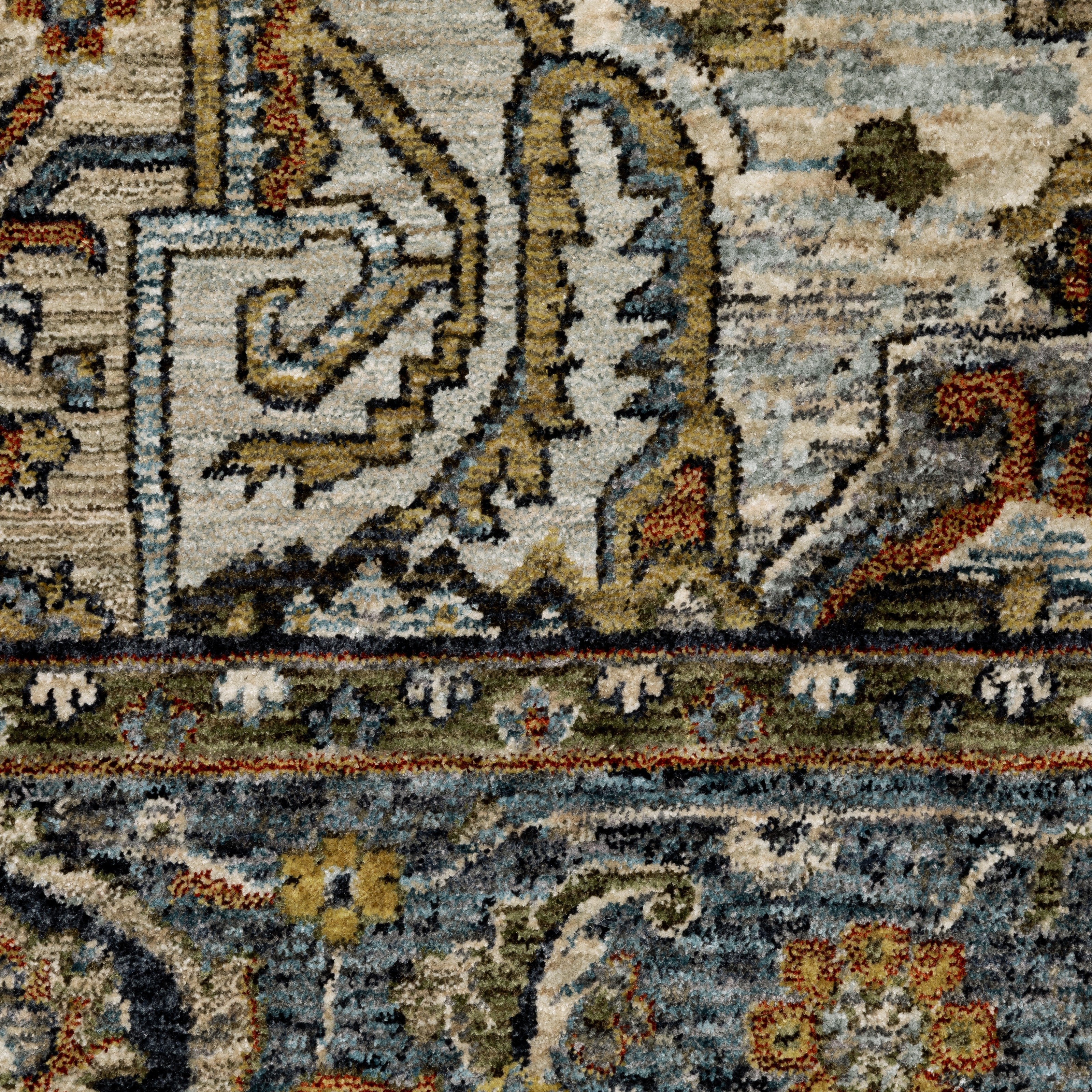 Aberdeen 1144Q Blue/ Taupe Traditional Area Rug by Oriental Weavers