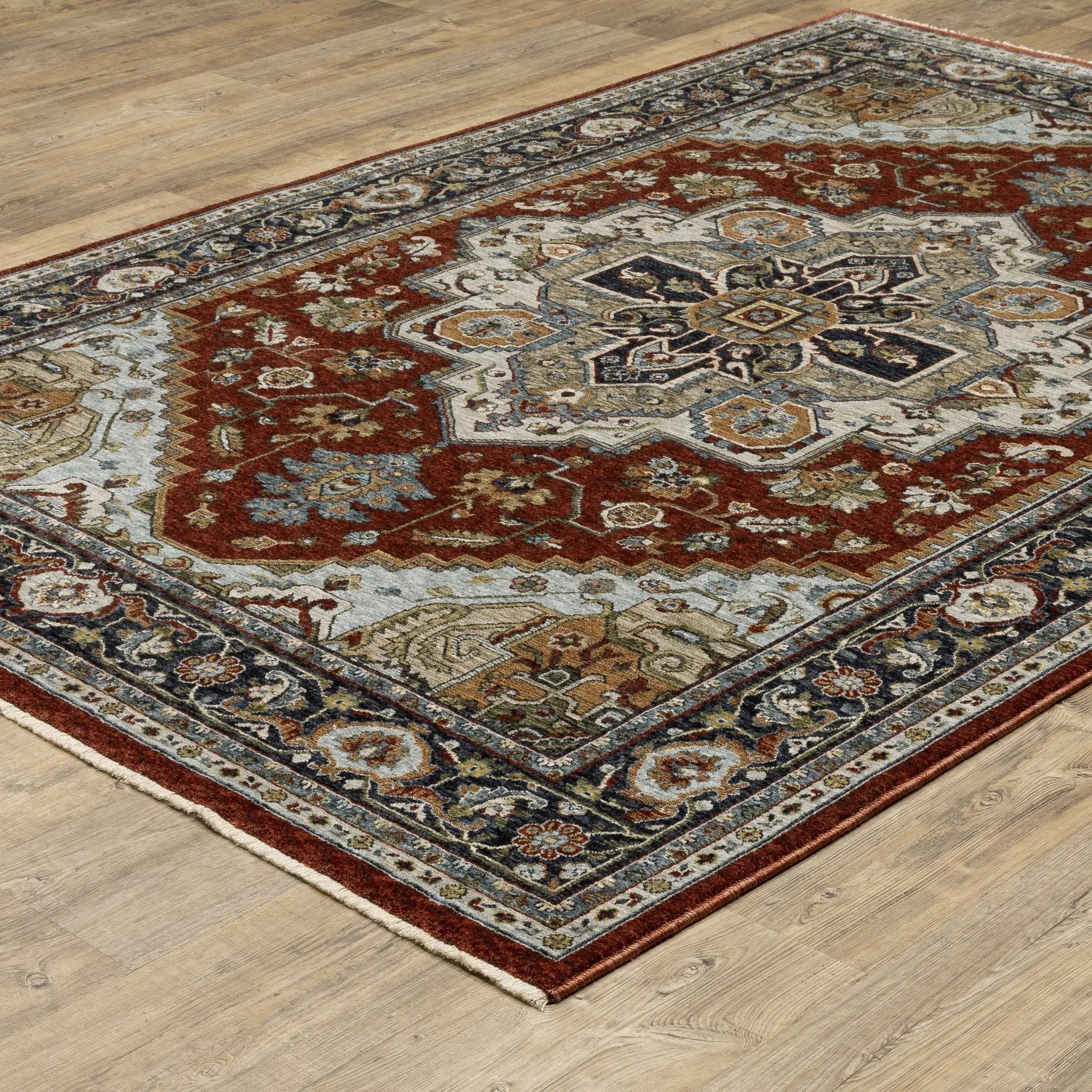 Aberdeen 1144R Red/ Blue Area Rug by Oriental Weavers