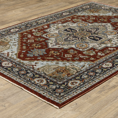 Aberdeen 1144R Red/ Blue Traditional Area Rug by Oriental Weavers