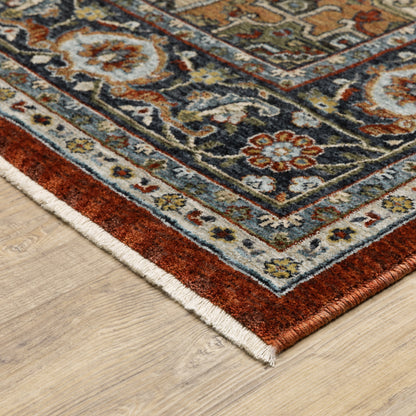 Aberdeen 1144R Red/ Blue Traditional Area Rug by Oriental Weavers