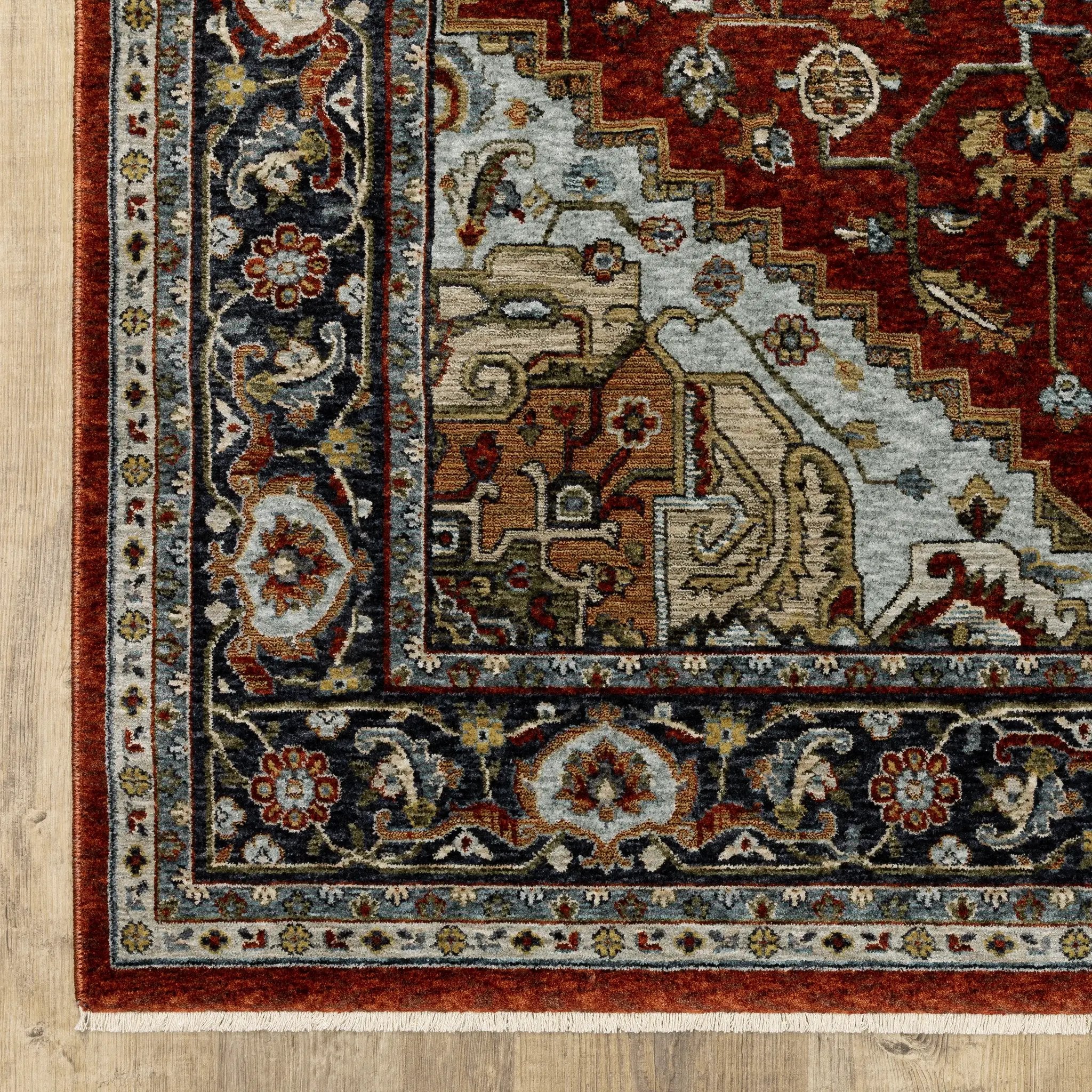 Aberdeen 1144R Red/ Blue Area Rug by Oriental Weavers