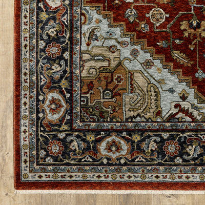 Aberdeen 1144R Red/ Blue Traditional Area Rug by Oriental Weavers