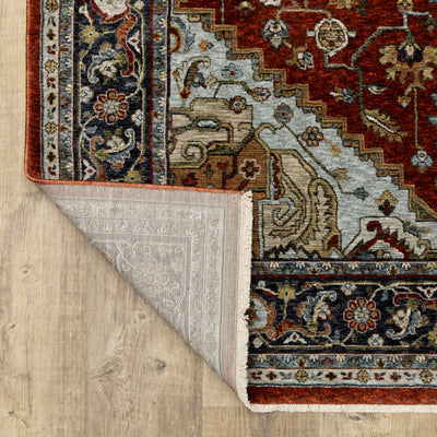 Aberdeen 1144R Red/ Blue Traditional Area Rug by Oriental Weavers