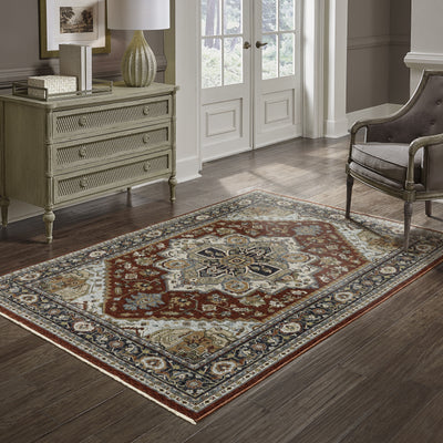 Aberdeen 1144R Red/ Blue Traditional Area Rug by Oriental Weavers