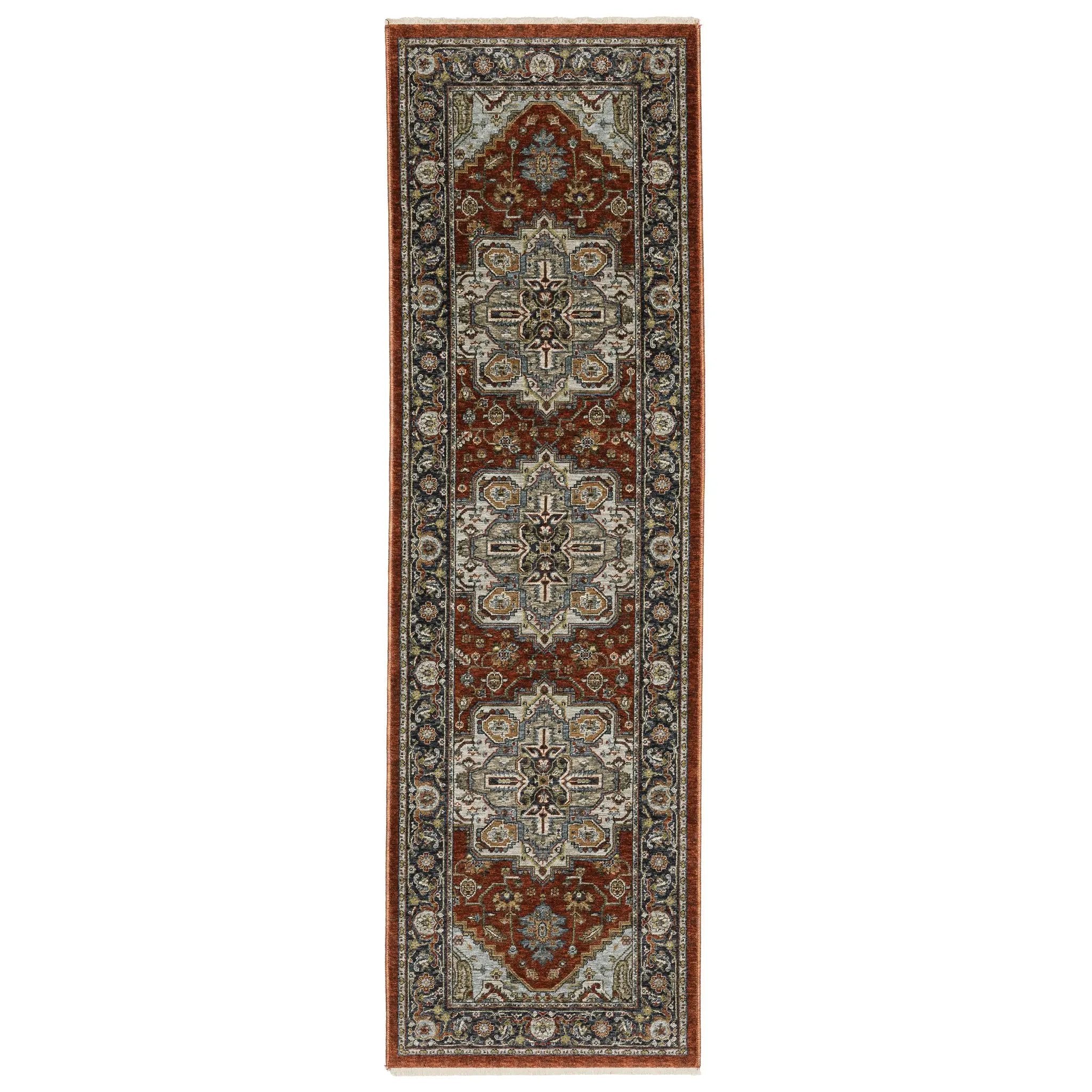 Aberdeen 1144R Red/ Blue Area Rug by Oriental Weavers