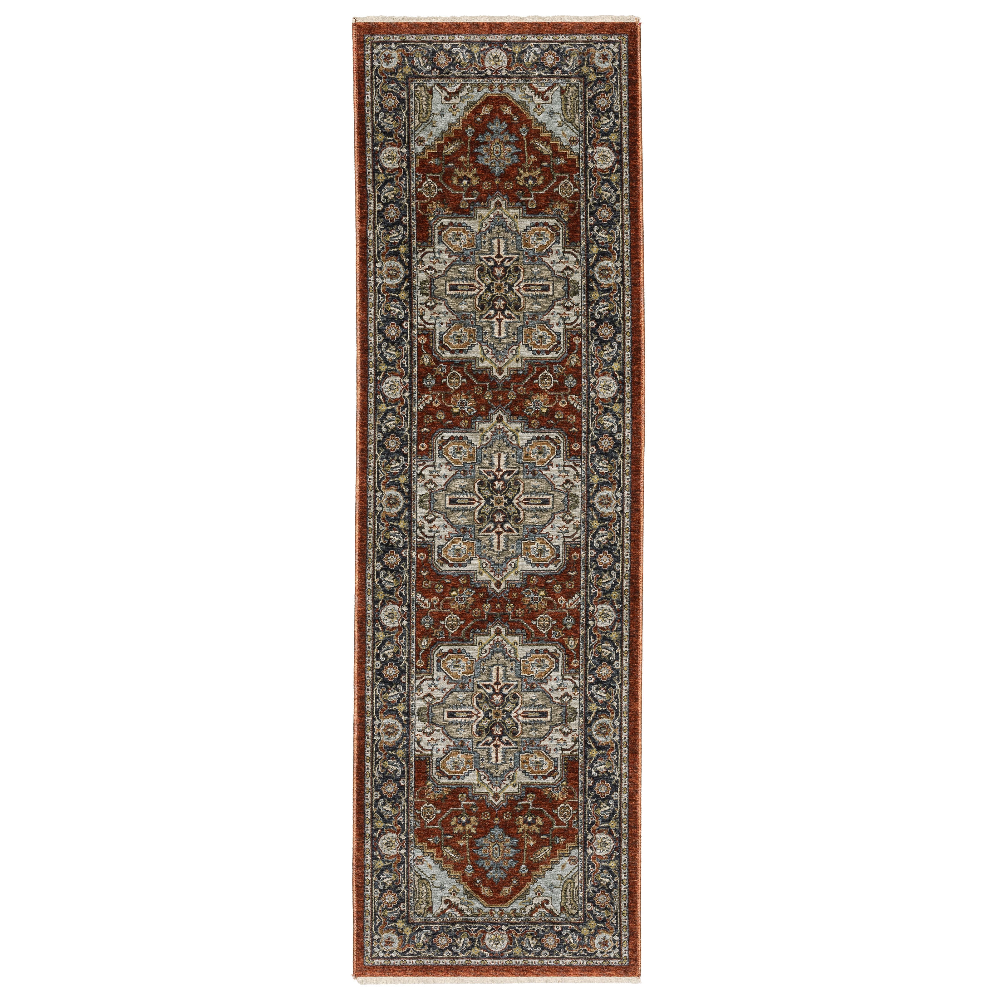 Aberdeen 1144R Red/ Blue Traditional Area Rug by Oriental Weavers