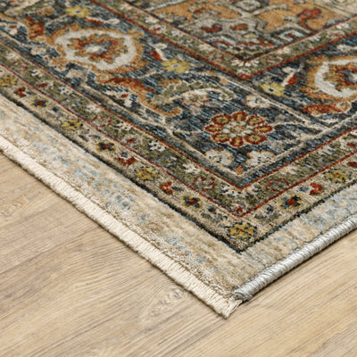 Aberdeen 1144W Beige/ Sky Blue Traditional Area Rug by Oriental Weavers