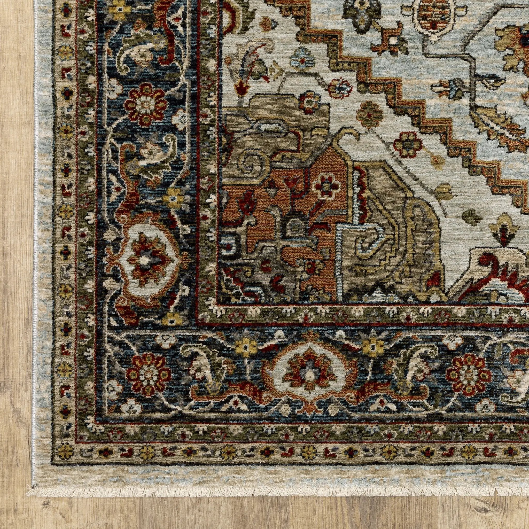 Aberdeen 1144W Beige/ Sky Blue Area Rug by Oriental Weavers