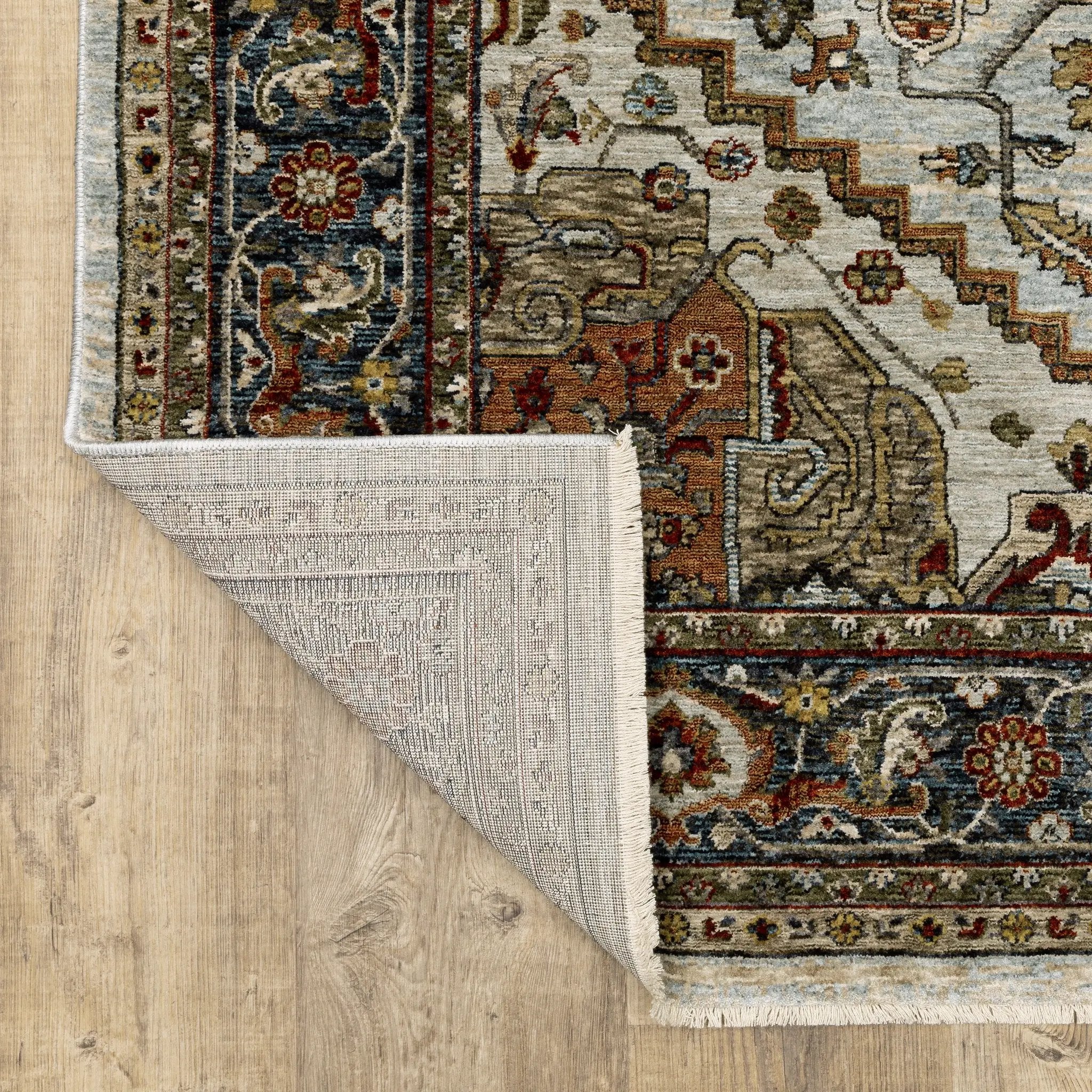 Aberdeen 1144W Beige/ Sky Blue Area Rug by Oriental Weavers