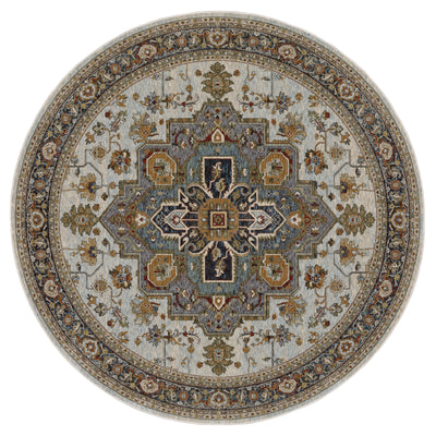 Aberdeen 1144W Beige/ Sky Blue Traditional Area Rug by Oriental Weavers