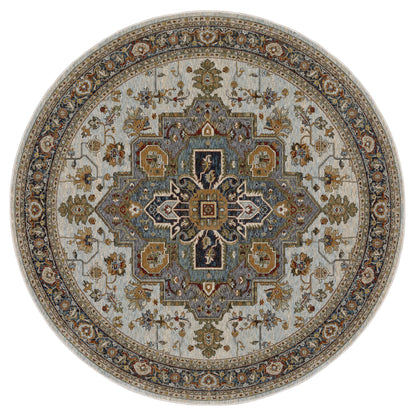 Aberdeen 1144W Beige/ Sky Blue Traditional Area Rug by Oriental Weavers