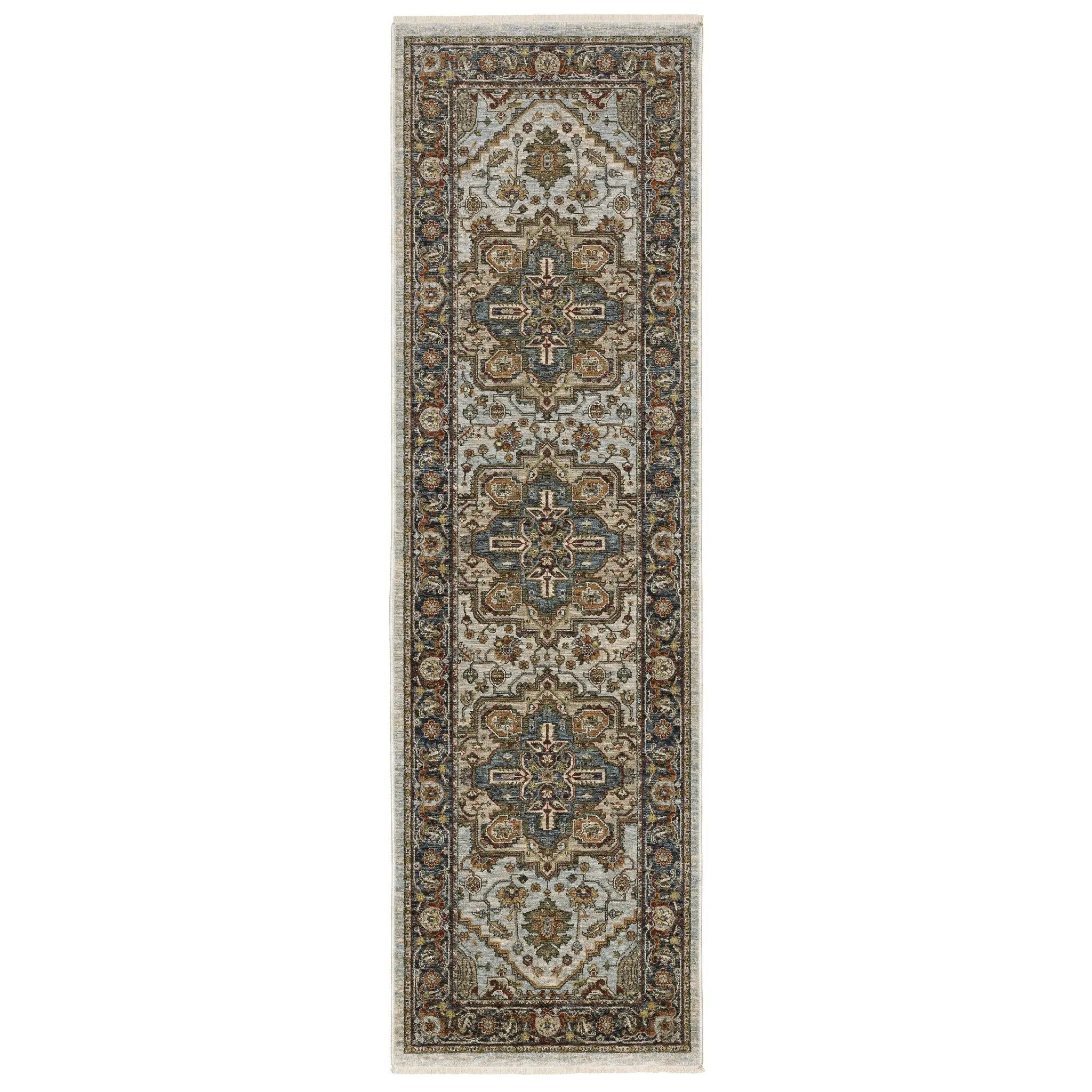 Aberdeen 1144W Beige/ Sky Blue Area Rug by Oriental Weavers