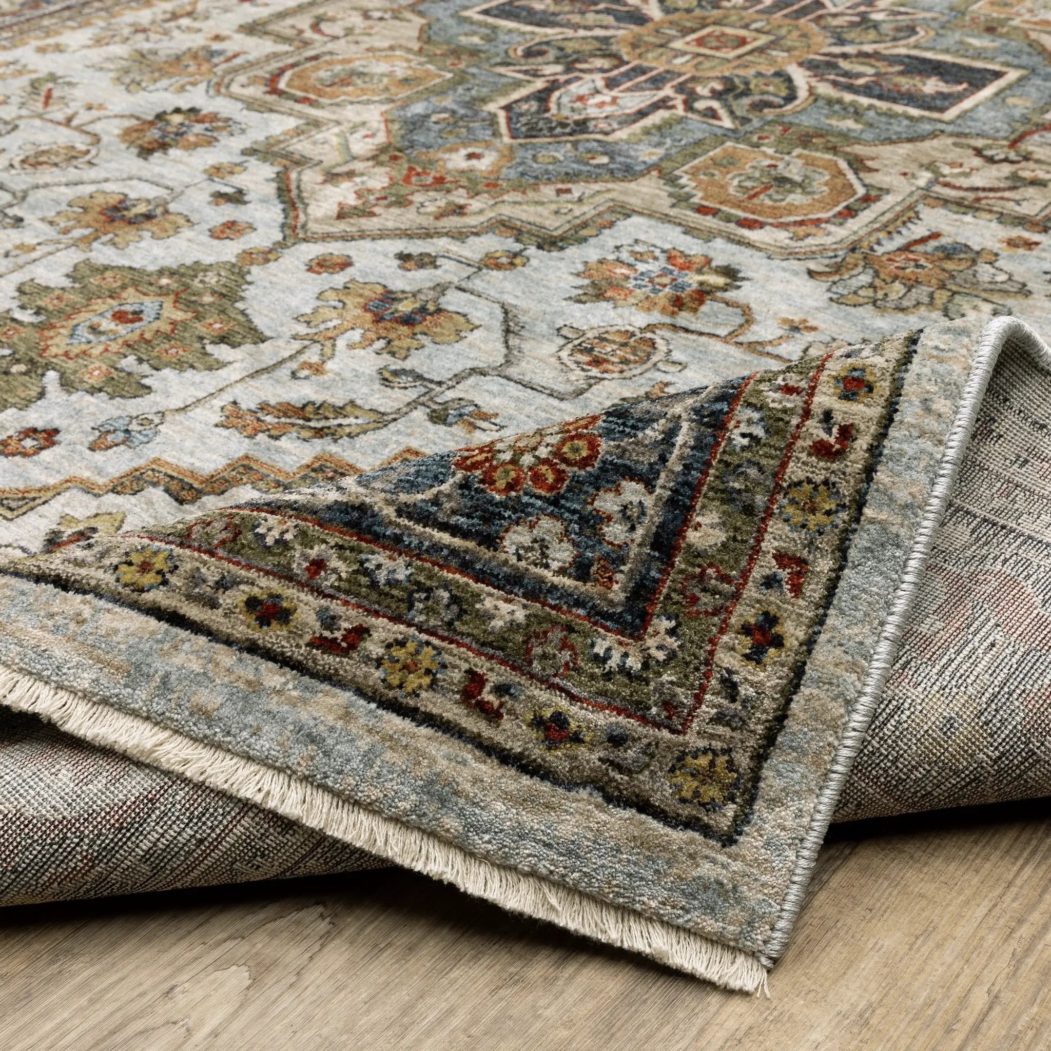 Aberdeen 1144W Beige/ Sky Blue Area Rug by Oriental Weavers