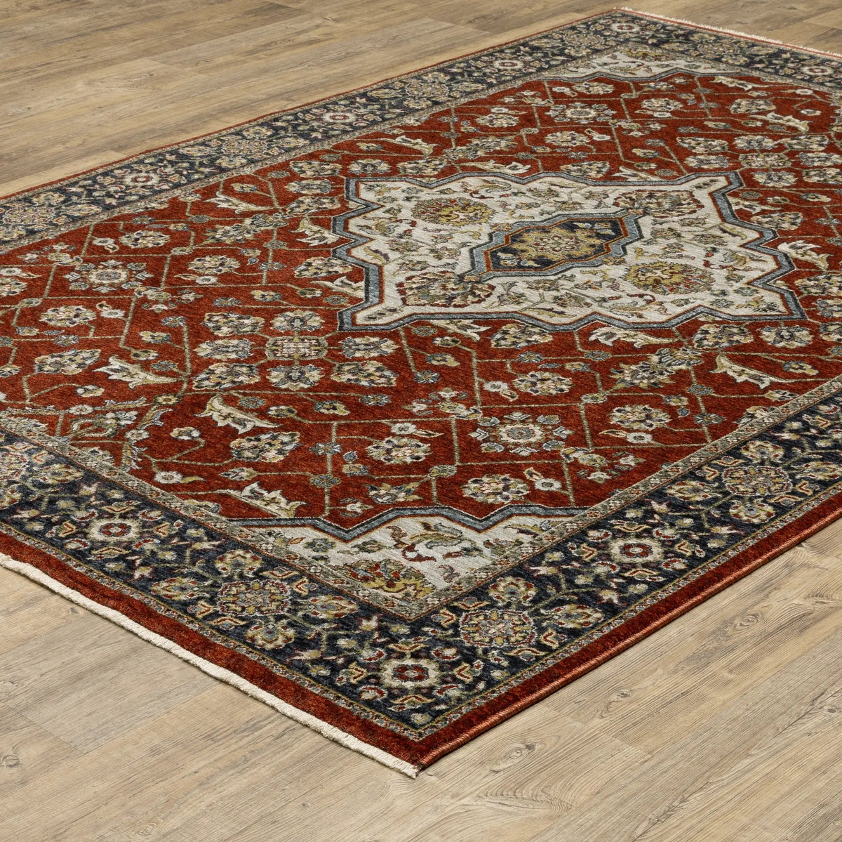 Aberdeen 4151R Red/ Blue Area Rug by Oriental Weavers