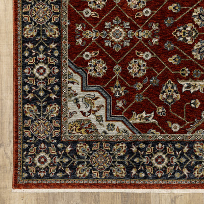 Aberdeen 4151R Red/ Blue Traditional Area Rug by Oriental Weavers
