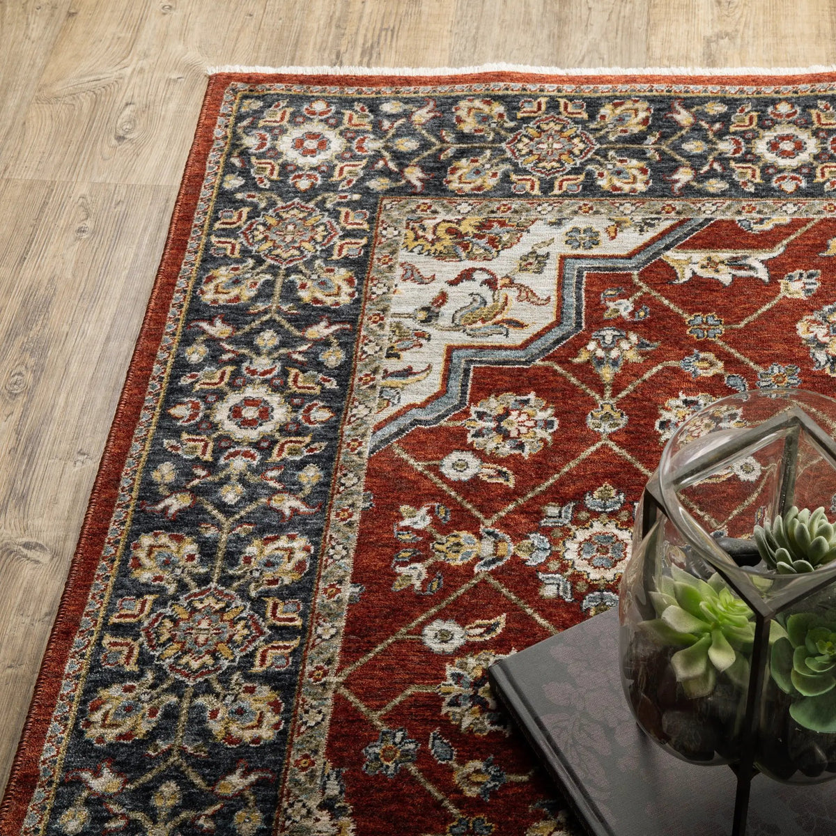 Aberdeen 4151R Red/ Blue Area Rug by Oriental Weavers