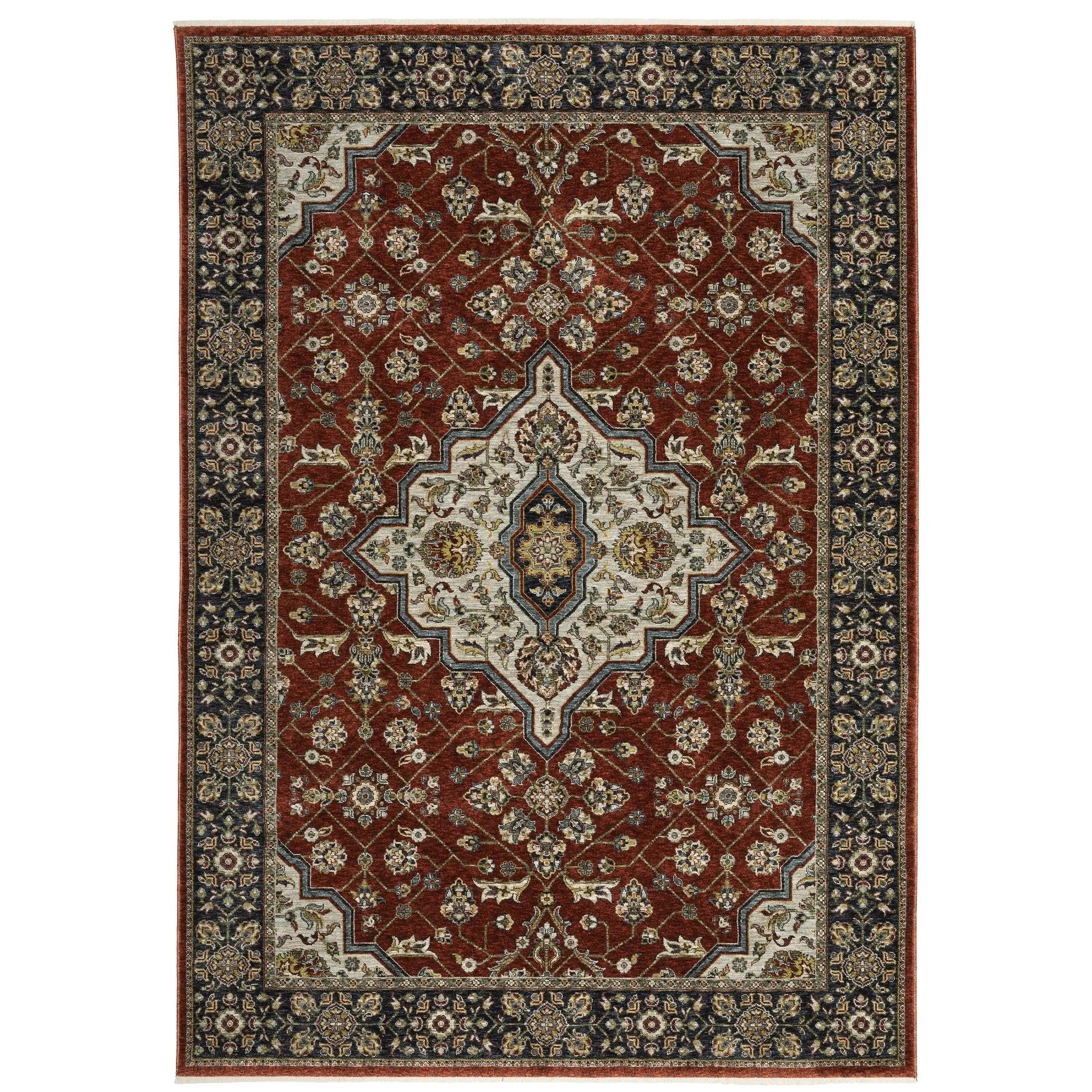 Aberdeen 4151R Red/ Blue Area Rug by Oriental Weavers