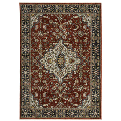 Aberdeen 4151R Red/ Blue Traditional Area Rug by Oriental Weavers