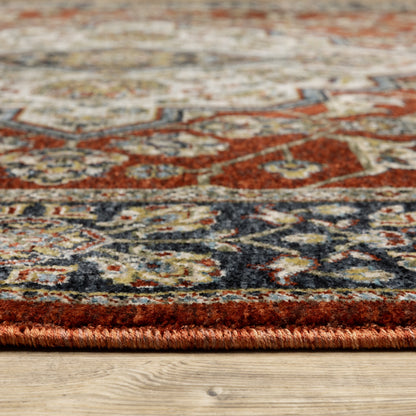 Aberdeen 4151R Red/ Blue Traditional Area Rug by Oriental Weavers