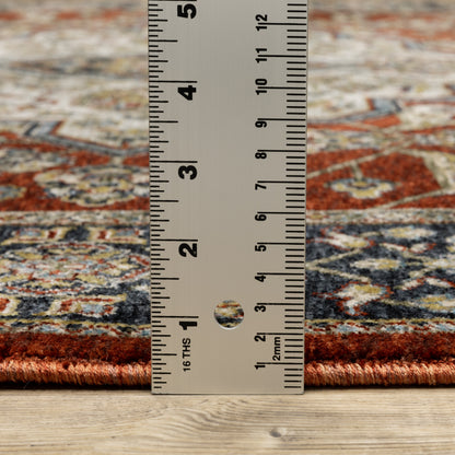 Aberdeen 4151R Red/ Blue Traditional Area Rug by Oriental Weavers