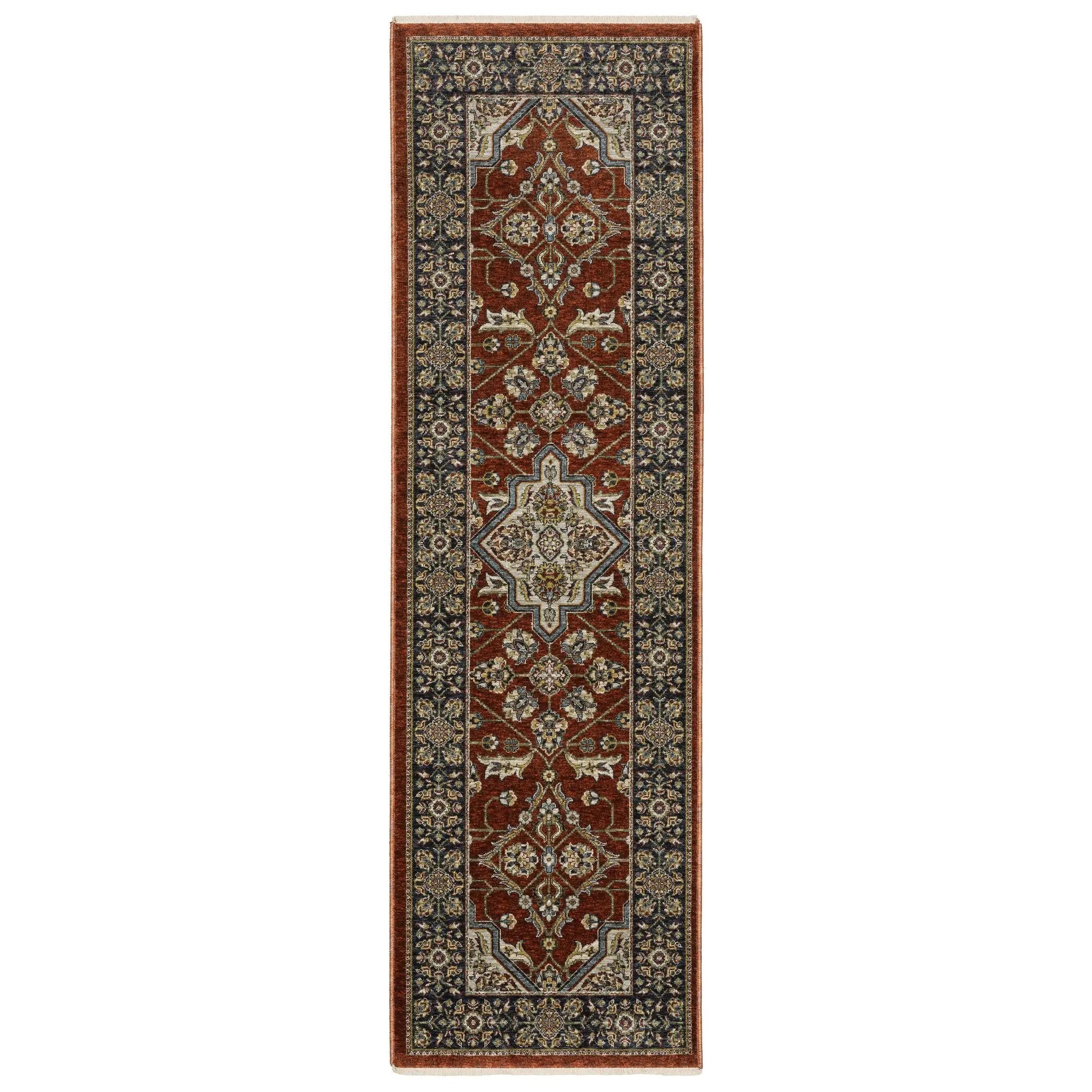 Aberdeen 4151R Red/ Blue Area Rug by Oriental Weavers