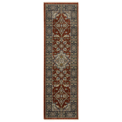 Aberdeen 4151R Red/ Blue Traditional Area Rug by Oriental Weavers