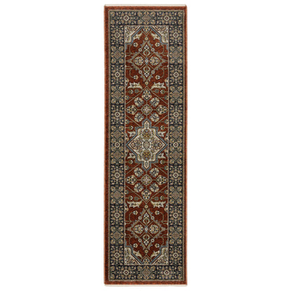 Aberdeen 4151R Red/ Blue Traditional Area Rug by Oriental Weavers