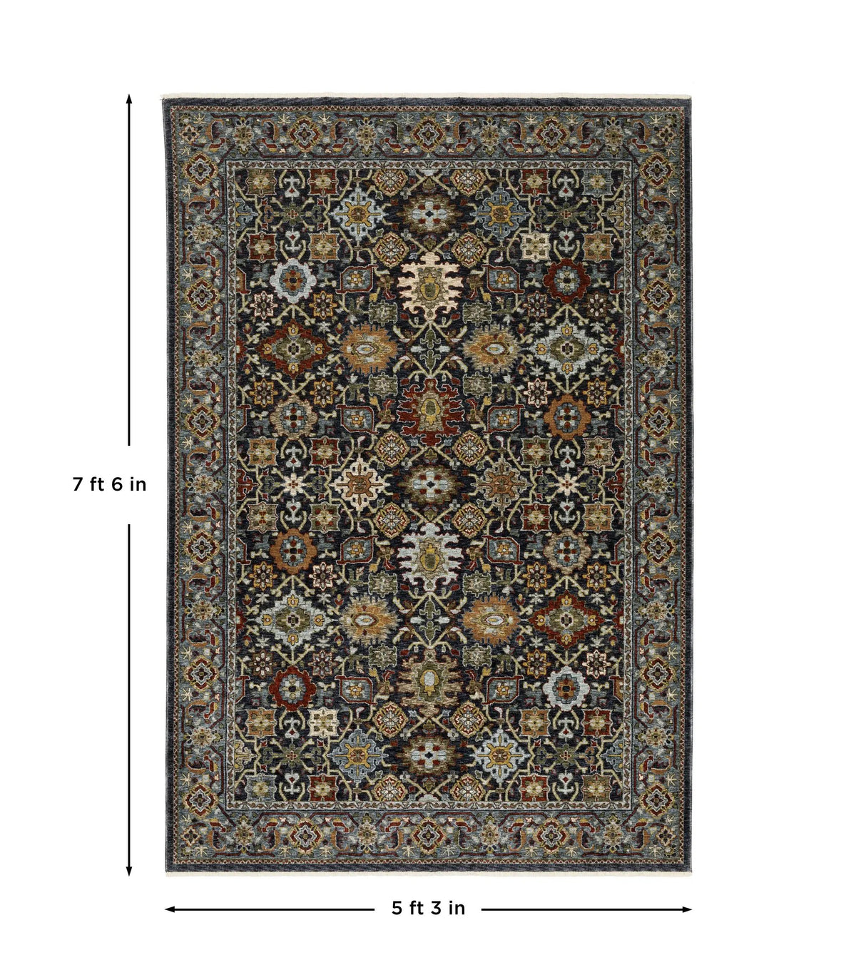 Aberdeen 4922D Blue/ Multi Area Rug by Oriental Weavers