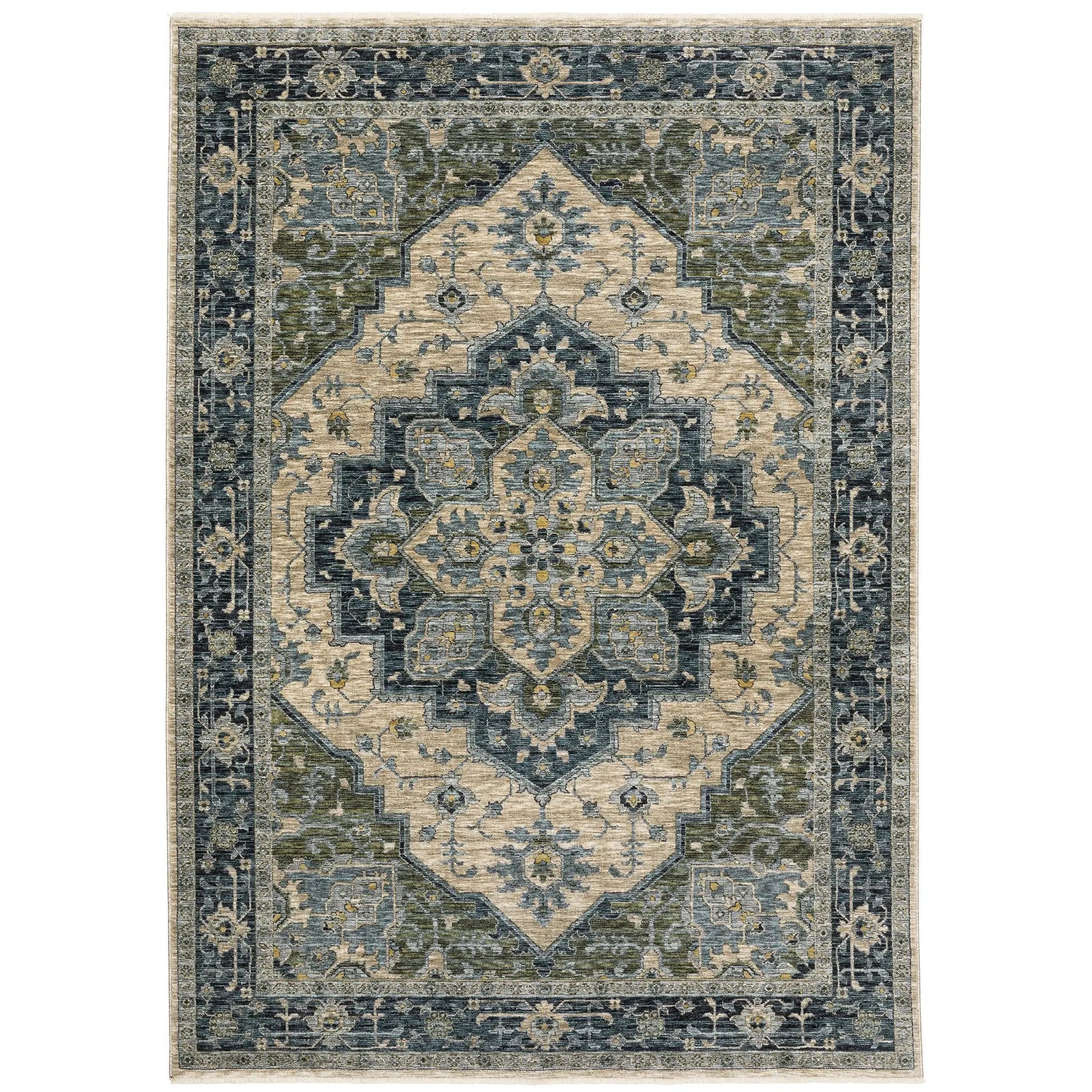 Aberdeen 051G1 Blue/ Tan Area Rug by Oriental Weavers