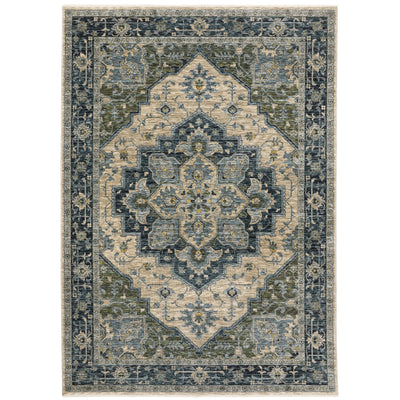 Aberdeen 051G1 Blue/ Tan Traditional Area Rug by Oriental Weavers