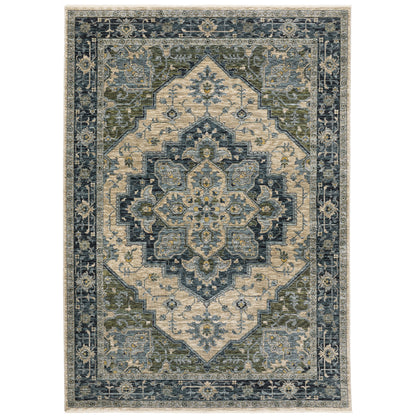 Aberdeen 051G1 Blue/ Tan Traditional Area Rug by Oriental Weavers