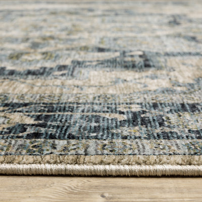 Aberdeen 051G1 Blue/ Tan Traditional Area Rug by Oriental Weavers