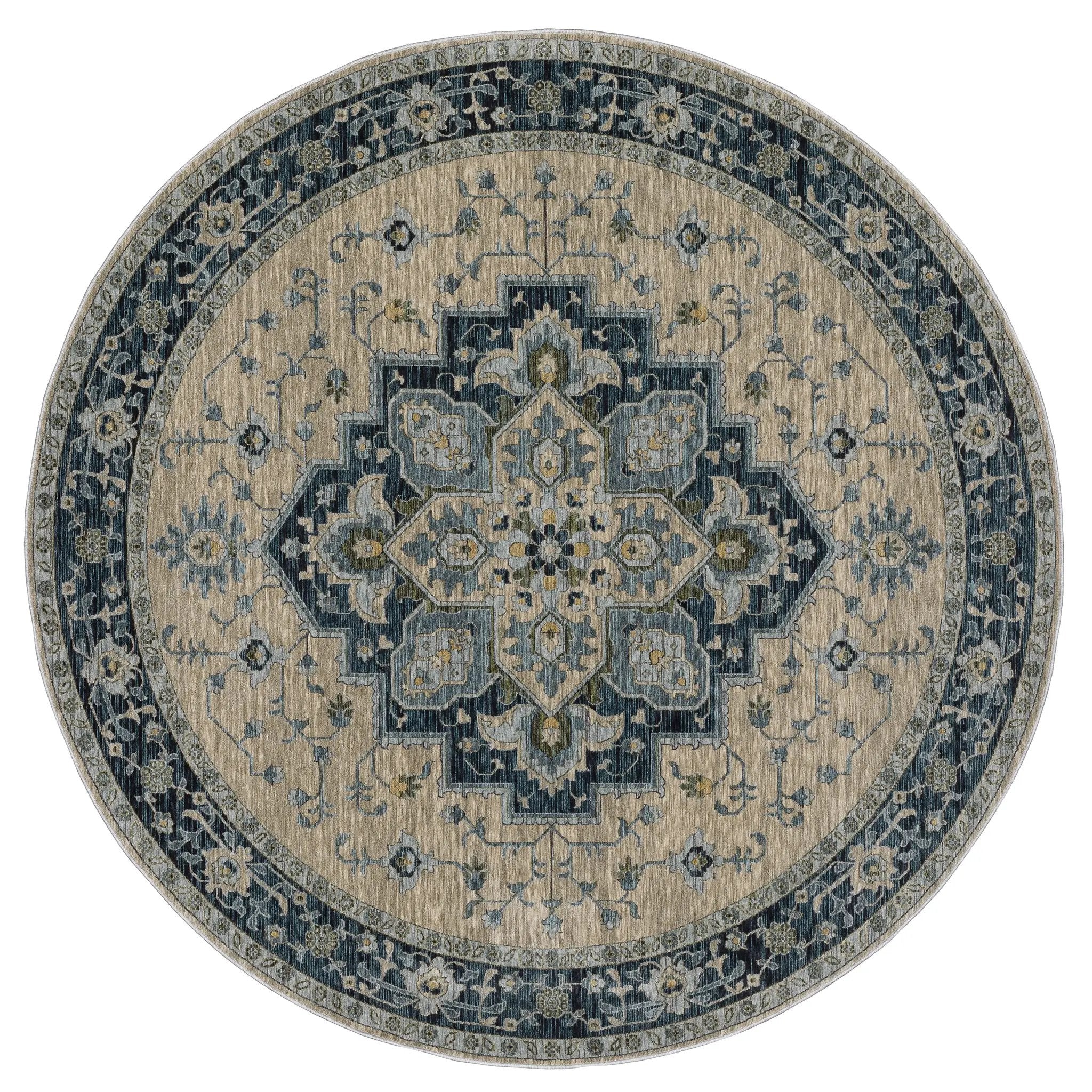 Aberdeen 051G1 Blue/ Tan Area Rug by Oriental Weavers
