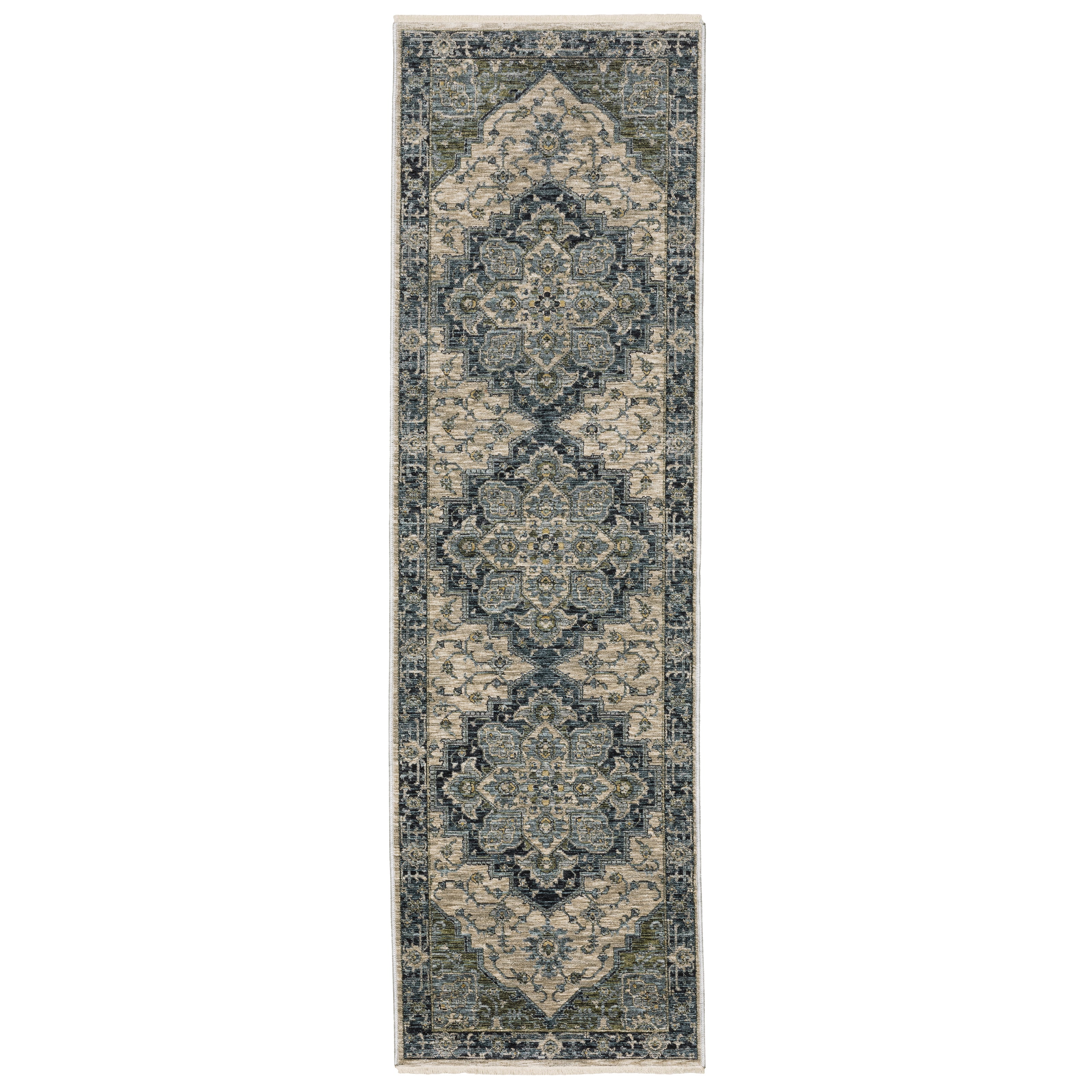 Aberdeen 051G1 Blue/ Tan Traditional Area Rug by Oriental Weavers