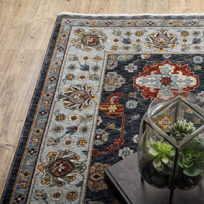 Aberdeen 561B1 Blue/ Multi Traditional Area Rug by Oriental Weavers