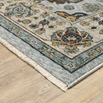 Aberdeen 561W1 Blue/ Beige Traditional Area Rug by Oriental Weavers