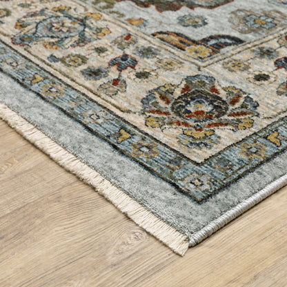 Aberdeen 561W1 Blue/ Beige Traditional Area Rug by Oriental Weavers