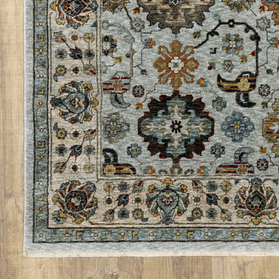 Aberdeen 561W1 Blue/ Beige Traditional Area Rug by Oriental Weavers