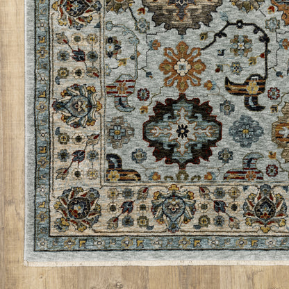 Aberdeen 561W1 Blue/ Beige Traditional Area Rug by Oriental Weavers