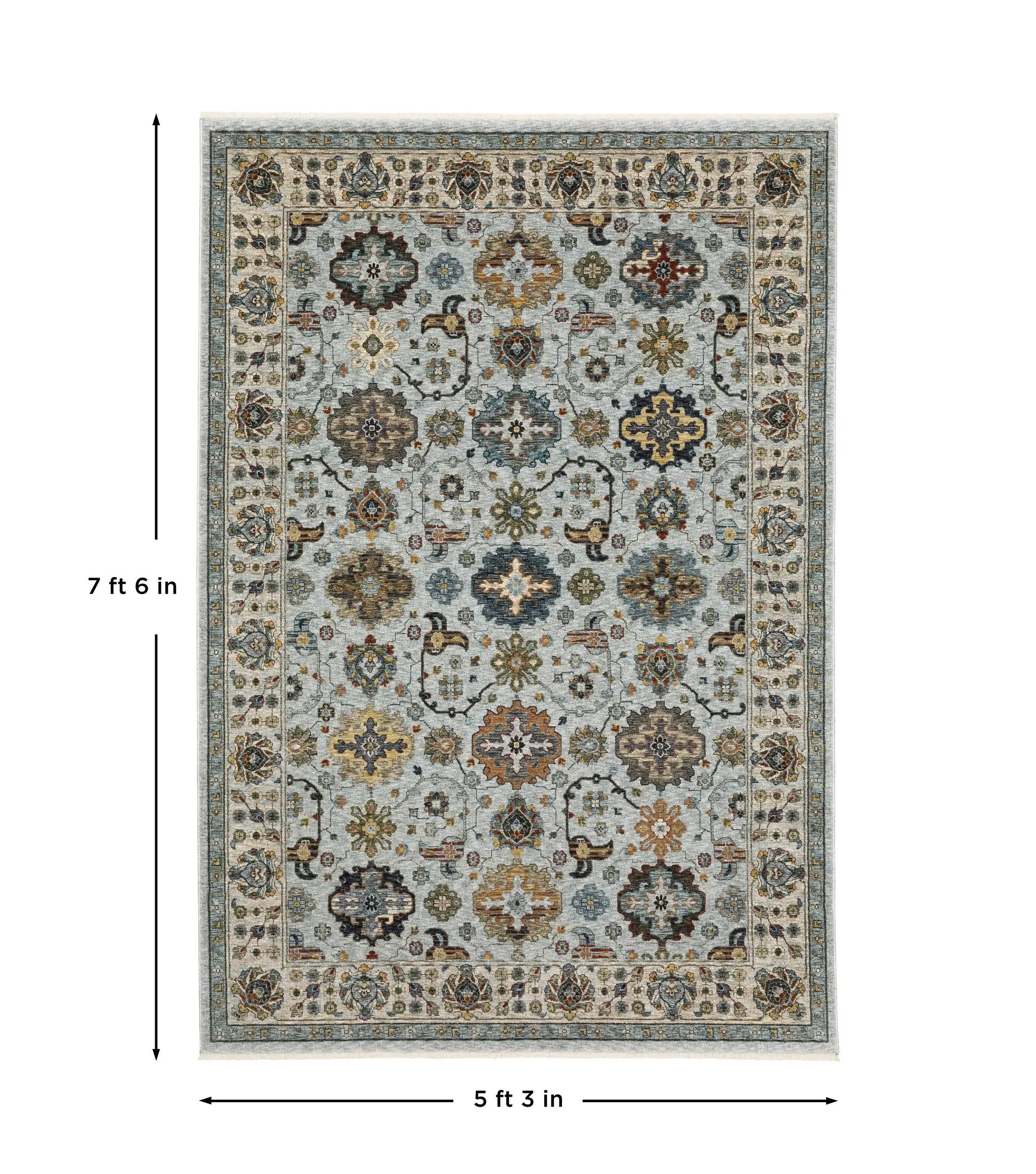 Aberdeen 561W1 Blue/ Beige Area Rug by Oriental Weavers