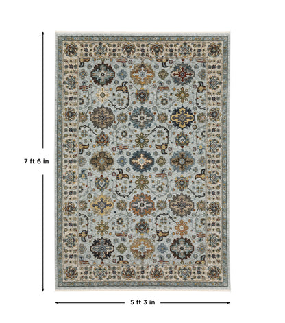 Aberdeen 561W1 Blue/ Beige Traditional Area Rug by Oriental Weavers