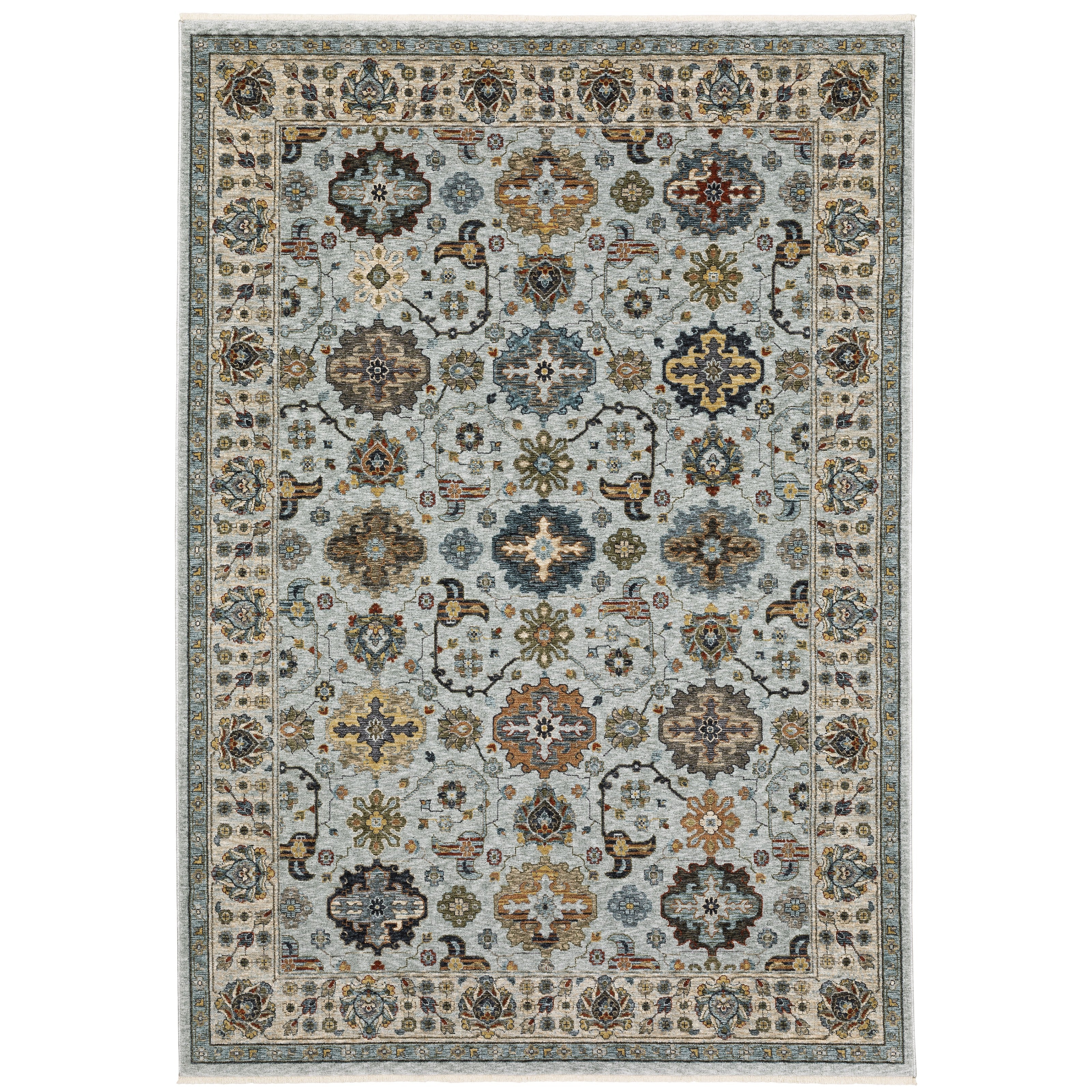 Aberdeen 561W1 Blue/ Beige Traditional Area Rug by Oriental Weavers