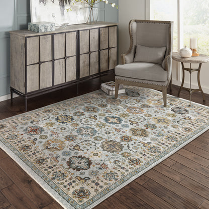 Aberdeen 561W1 Blue/ Beige Traditional Area Rug by Oriental Weavers