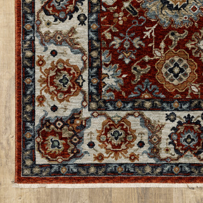 Aberdeen 562R1 Red/ Ivory Traditional Area Rug by Oriental Weavers