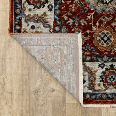 Aberdeen 562R1 Red/ Ivory Traditional Area Rug by Oriental Weavers