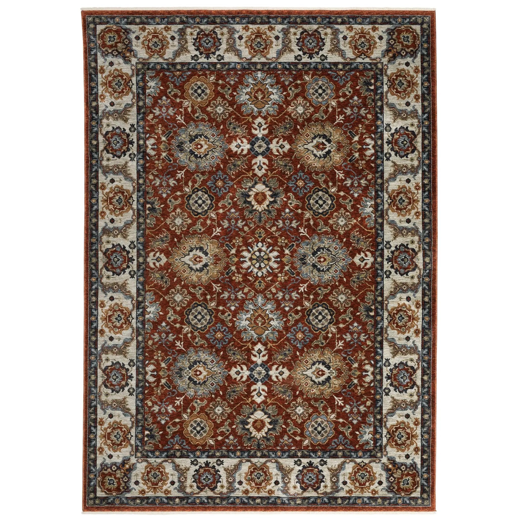 Aberdeen 562R1 Red/ Ivory Area Rug by Oriental Weavers